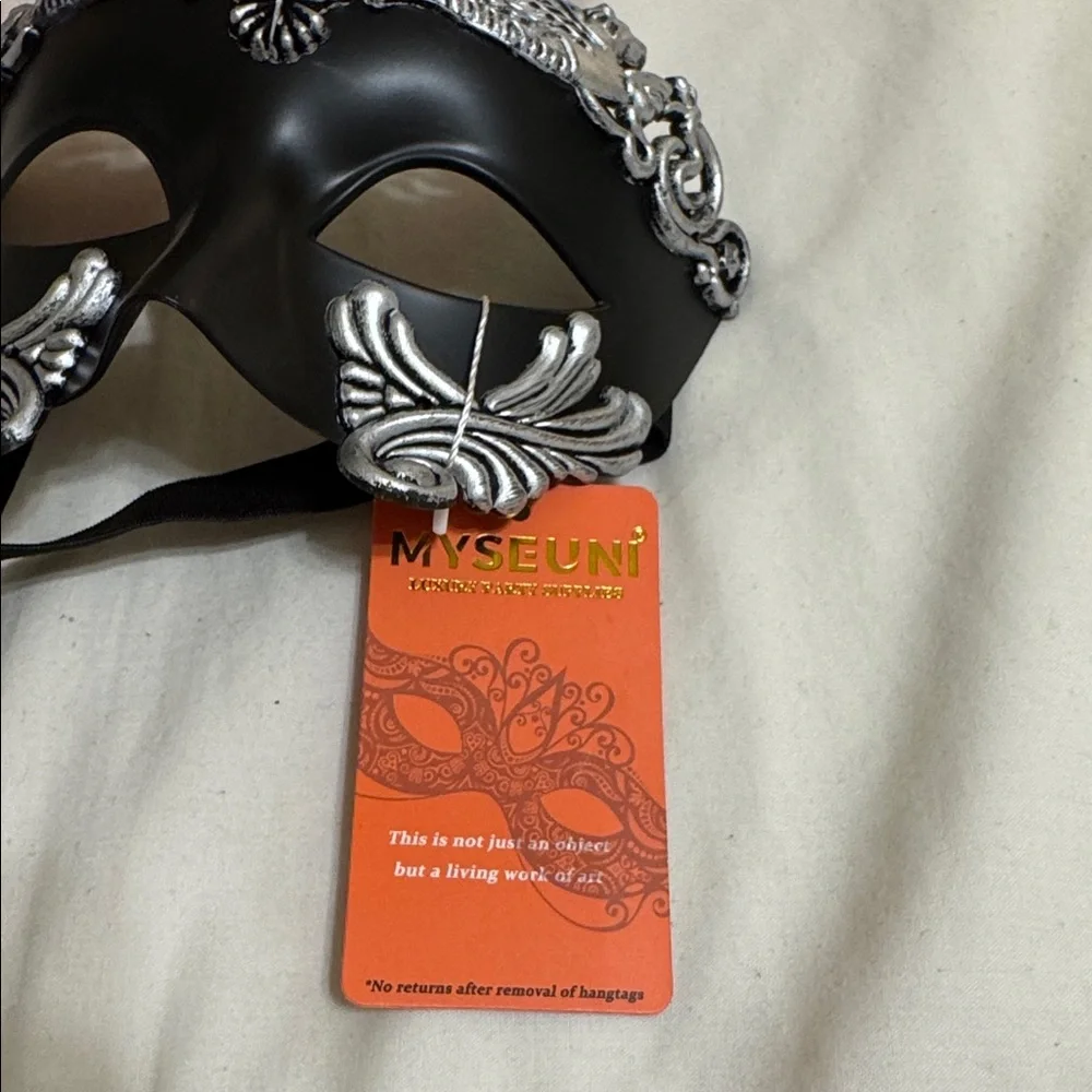 Black and Silver Masquerade Mask